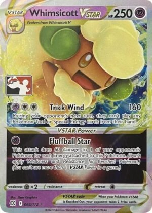 Brilliant Stars 065/172 Whimsicott VSTAR (Prize Pack League Promo)