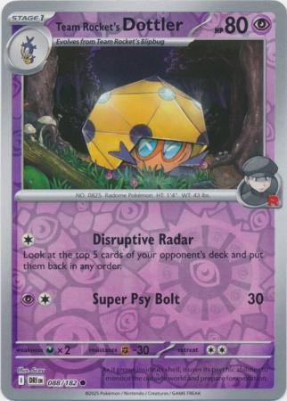 SV Destined Rivals 088/182 Team Rocket’s Dottler (Reverse Holo)