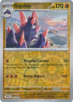 SV White Flare 048/086 Gigalith (Reverse Holo)