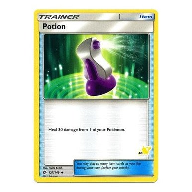Sun and Moon (Base Set) 127/149 Potion (Pikachu Symbol 40)