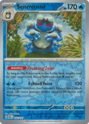 SV Obsidian Flames 052/197 Seismitoad (Reverse Holo)