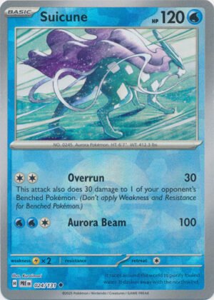 SV Prismatic Evolutions 024/131 Suicune (POKE BALL Pattern Holo)