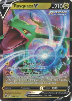 Crown Zenith 100/159 Rayquaza V (Half Art)