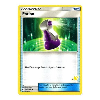 Sun and Moon (Base Set) 127/149 Potion (Pikachu Symbol 20)