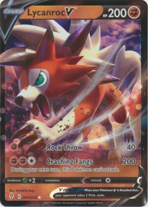 Evolving Skies 091/203 Lycanroc V (Half Art)