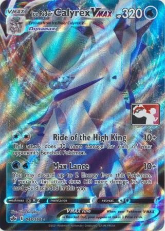 Chilling Reign 046/198 Ice Rider Calyrex VMAX (Prize Pack League Promo)