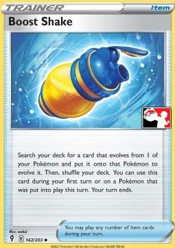 Evolving Skies 142/203 Boost Shake (Prize Pack League Promo Non-Holo)