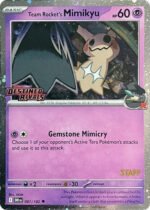 SV Destined Rivals 087/182 Team Rocket's Mimikyu (Cosmo Holo Destined Rivals Stamp STAFF)