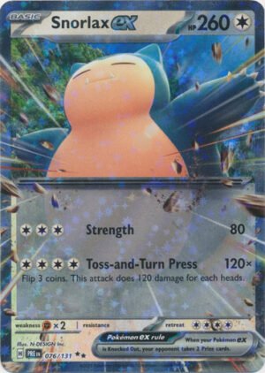 SV Prismatic Evolutions 076/131 Snorlax ex (Half Art)