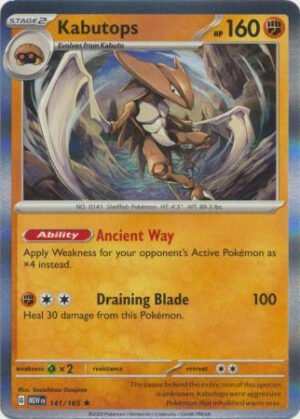 Scarlet & Violet 151 141/165 Kabutops (Holo)