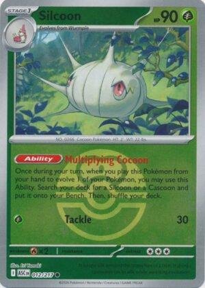 ME Ascended Heroes 012/217 Silcoon (Reverse Holo BALL SYMBOL)