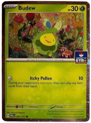 SV Prismatic Evolutions 004/131 Budew (TCG Gym Stamp Cosmo Holo)