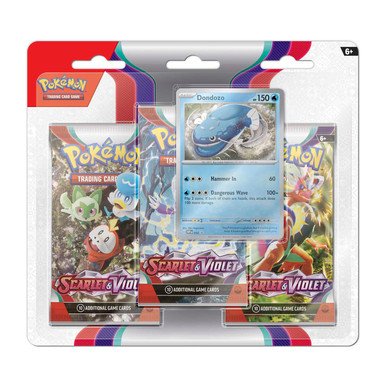 Scarlet and Violet (Base Set) 3 Pack Blister Dondozo