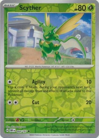 SV Obsidian Flames 004/197 Scyther (Reverse Holo)