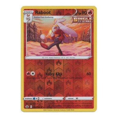 Chilling Reign 027/198 Raboot (Reverse Holo)