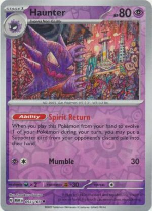 Scarlet & Violet 151 093/165 Haunter (Reverse Holo)