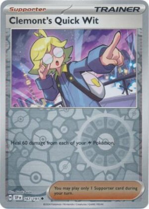 SV Surging Sparks 167/191 Clemont's Quick Wit (Reverse Holo)