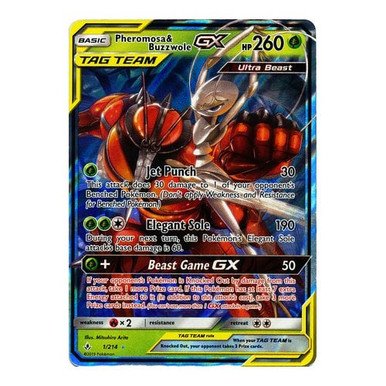 SM Unbroken Bonds 1/214 Pheromosa & Buzzwole GX (Tag Team Half Art)