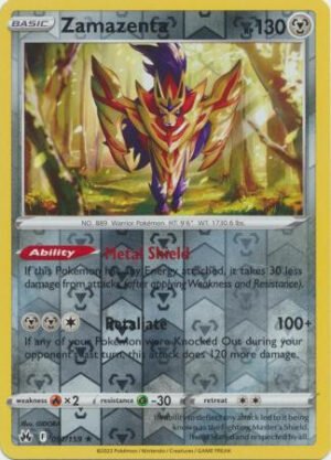 Crown Zenith 097/159 Zamazenta (Reverse Holo)