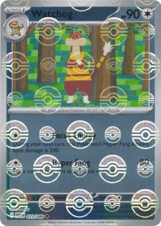 SV White Flare 073/086 Watchog (POKE BALL Reverse Holo)