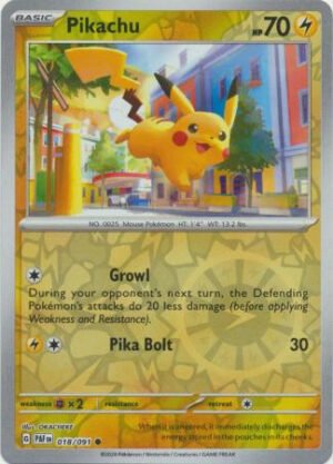 SV Paldean Fates 018/091 Pikachu (Reverse Holo)