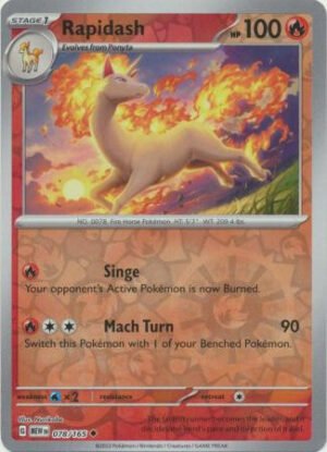 Scarlet & Violet 151 078/165 Rapidash (Reverse Holo)