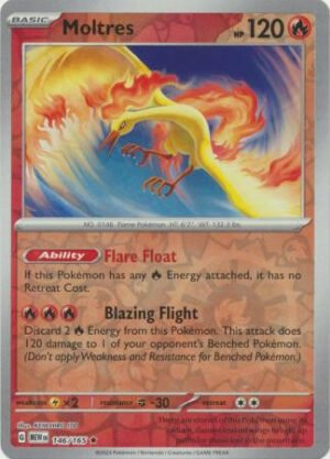 Scarlet & Violet 151 146/165 Moltres (Reverse Holo)