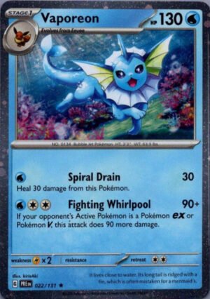 SV Prismatic Evolutions 022/131 Vaporeon (Cosmo Holo)