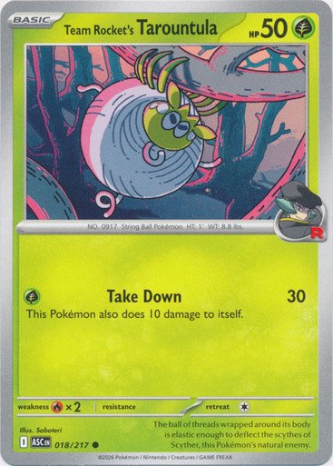 ME Ascended Heroes 018/217 Team Rocket's Tarountula