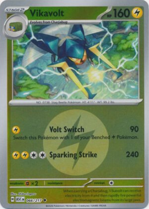 ME Ascended Heroes 066/217 Vikavolt (Reverse Holo ENERGY SYMBOL)