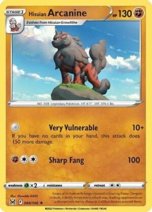 SWSH Lost Origin 084/196 Hisuian Arcanine (Non-Holo)