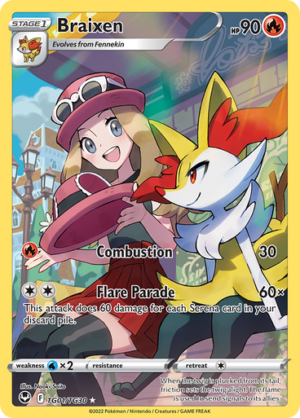 SWSH Silver Tempest TG01/TG30 Braixen (Full Art)