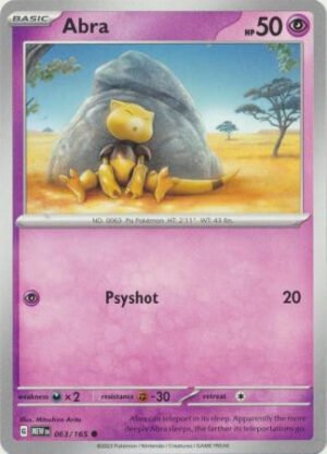 Scarlet & Violet 151 063/165 Abra (Non-Holo)