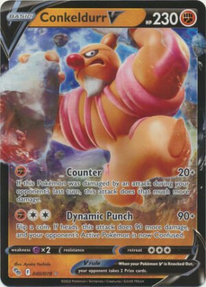 Pokemon GO 040/078 Conkeldurr V (Half Art)