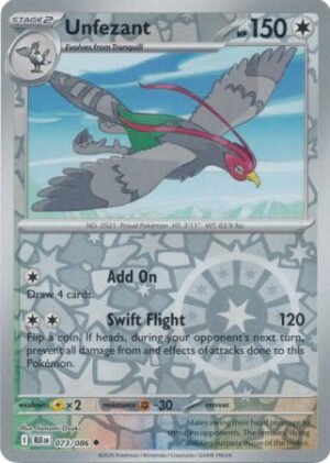 SV Black Bolt 073/086 Unfezant (Reverse Holo)