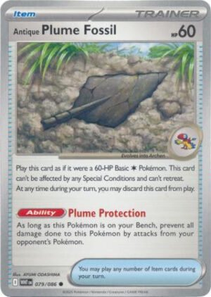 SV White Flare 079/086 Antique Plume Fossil