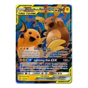 SM Unified Minds 054/236 Raichu & Alolan Raichu GX (Tag Team Half Art)