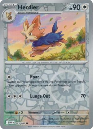 SV White Flare 075/086 Herdier (Reverse Holo)