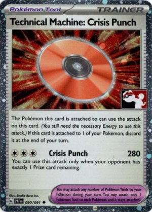 SV Paldean Fates 090/091 Technical Machine: Crisis Punch (Prize Pack League Promo Cosmo Holo)