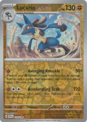 Scarlet & Violet (Base Set) 114/198 Lucario (Reverse Holo)