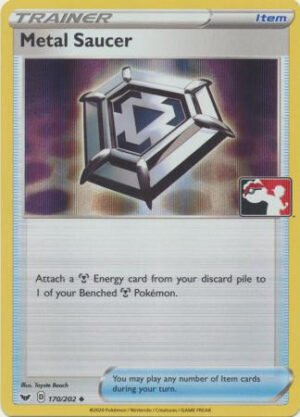 Sword & Shield (Base) 170/202 Metal Saucer (Prize Pack League Promo Holo)