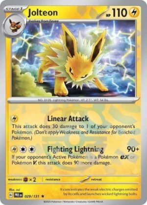 SV Prismatic Evolutions 029/131 Jolteon (MASTER BALL Pattern Holo)