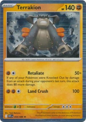 SV White Flare 054/086 Terrakion (Tinsel Holo)