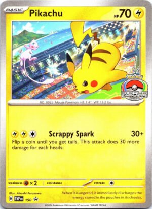 Scarlet & Violet Promo SVP190 Pikachu (World Championships 2024 Stamp)