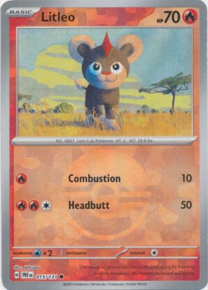 SV Prismatic Evolutions 015/131 Litleo (POKE BALL Pattern Holo)