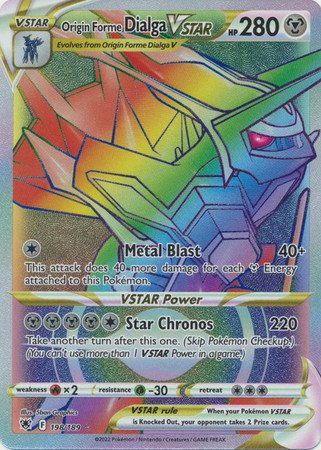 Astral Radiance 198/189 Origin Forme Dialga VSTAR (Rainbow Rare)