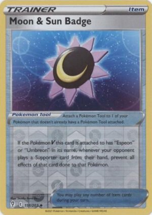 Evolving Skies 151/203 Moon and Sun Badge (Reverse Holo)