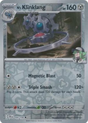 SV Journey Together 105/159 N's Klinklang (Reverse Holo)