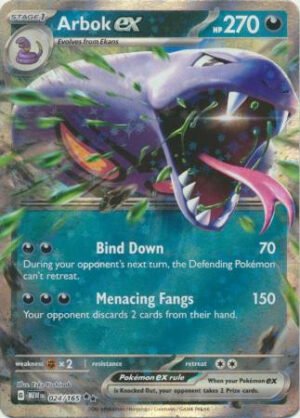 Scarlet & Violet 151 024/165 Arbok ex (Half Art)