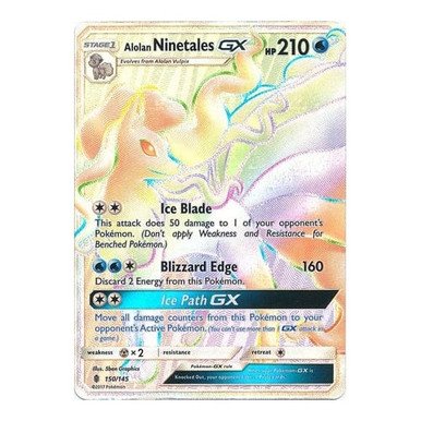 SM Guardians Rising 150/145 Alolan Ninetales GX (Rainbow Rare)